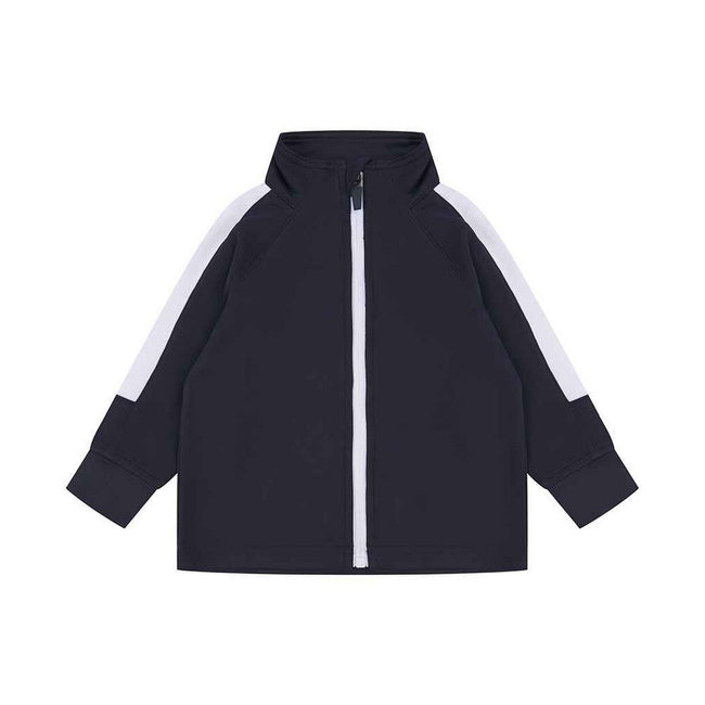 Navy-White - Front - Larkwood Baby Tracksuit Top