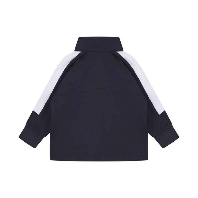 Navy-White - Back - Larkwood Baby Tracksuit Top