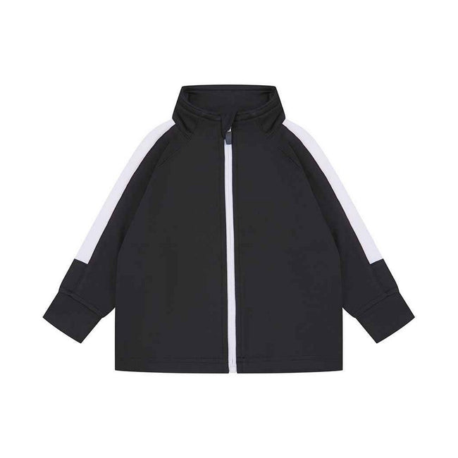 Black-White - Front - Larkwood Baby Tracksuit Top