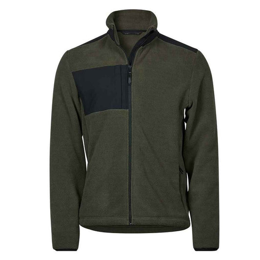 Deep Green-Black - Front - Tee Jays Mens Mountain Fleece Jacket
