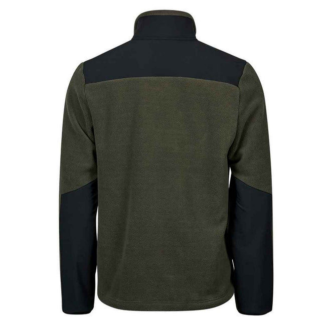 Deep Green-Black - Back - Tee Jays Mens Mountain Fleece Jacket