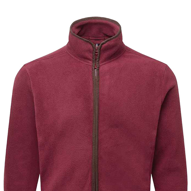 Burgundy-Brown - Back - Premier Mens Artisan Fleece Jacket