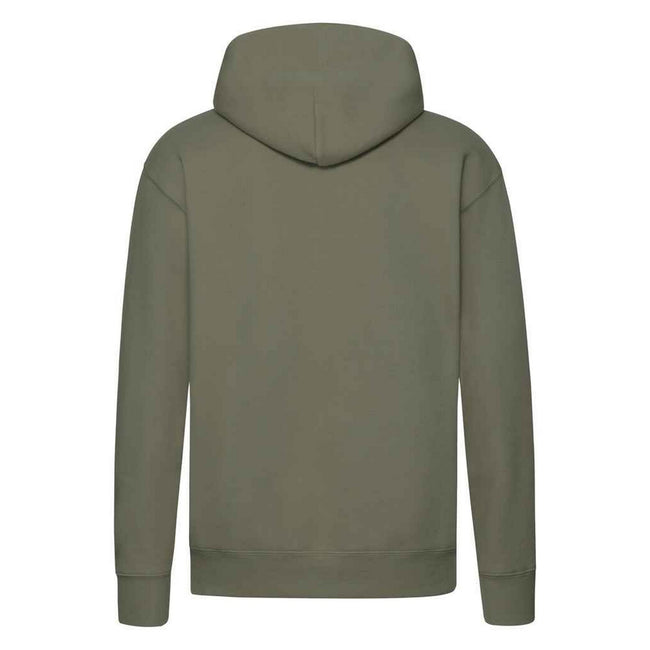 Classic Olive - Back - Fruit of the Loom Mens Premium Hoodie