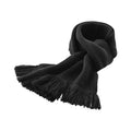Black - Back - Beechfield Unisex Adult Classic Knitted Scarf