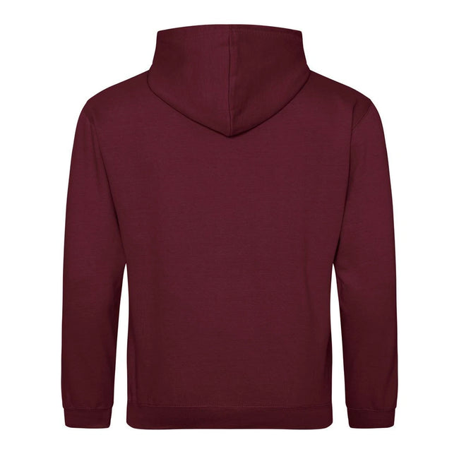 Burgundy-Gold - Back - Awdis Childrens-Kids Varsity Hoodie