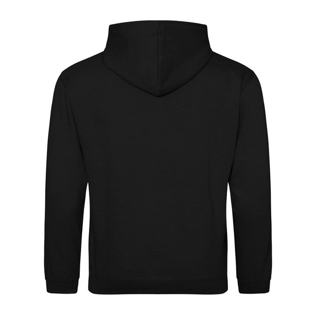 Jet Black-Orange Crush - Back - Awdis Childrens-Kids Varsity Hoodie