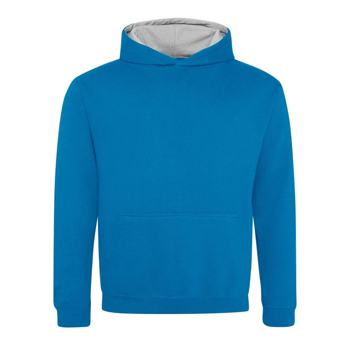 Jet Black-Orange Crush - Side - Awdis Childrens-Kids Varsity Hoodie
