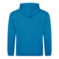 Sapphire Blue-Heather Grey - Back - Awdis Childrens-Kids Varsity Hoodie