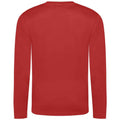 Fire Red - Back - AWDis Cool Mens Moisture Wicking Long-Sleeved T-Shirt