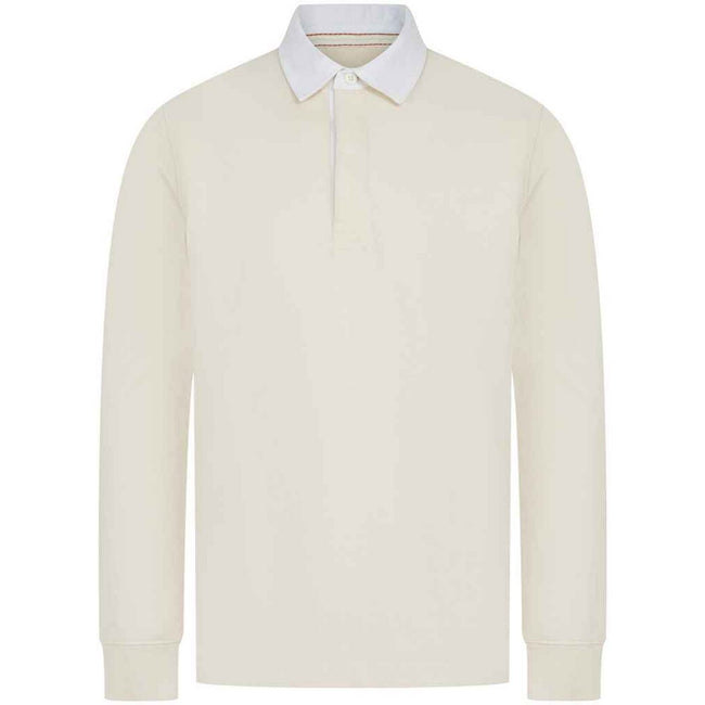 Natural - Front - Front Row Mens Premium Rugby Shirt