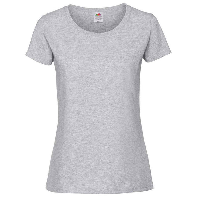 Heather Grey - Front - Fruit of the Loom Womens-Ladies Premium T-Shirt
