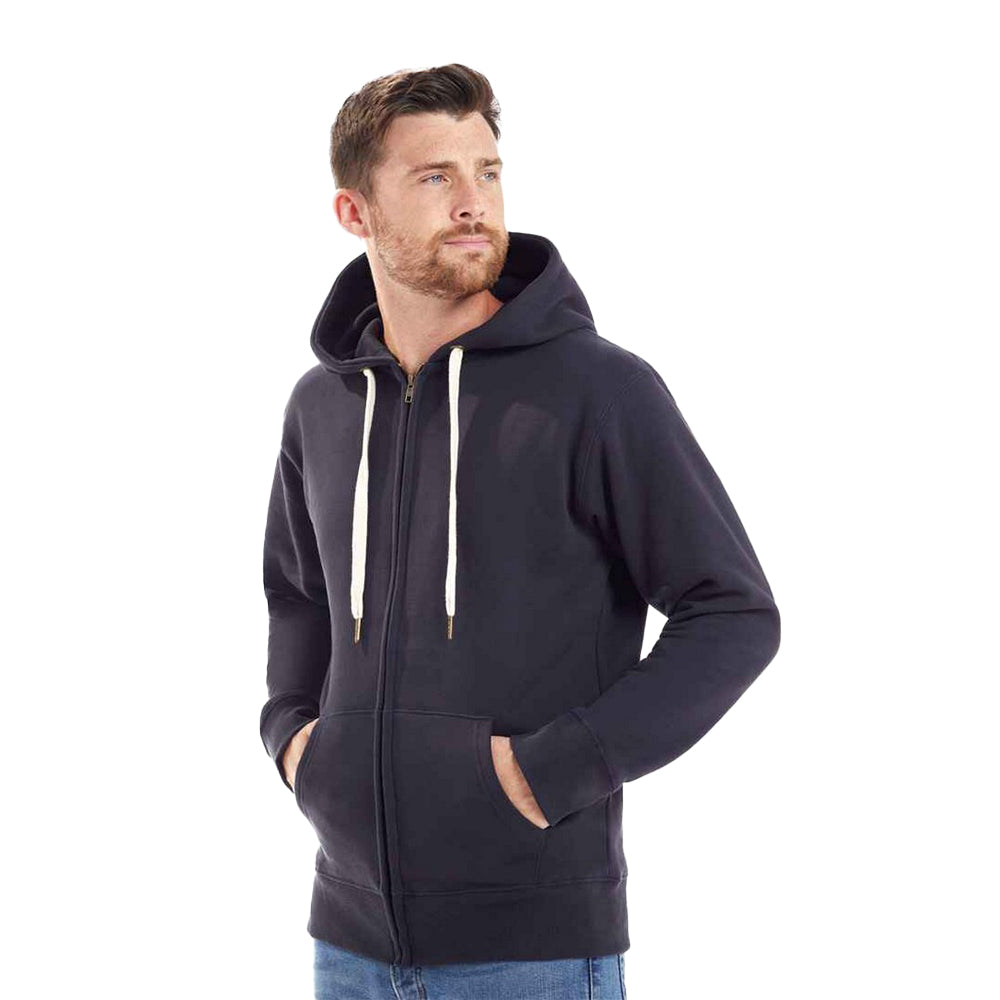 Dark Navy - Back - Superstar By Mantis Mens Full Zip Hoodie