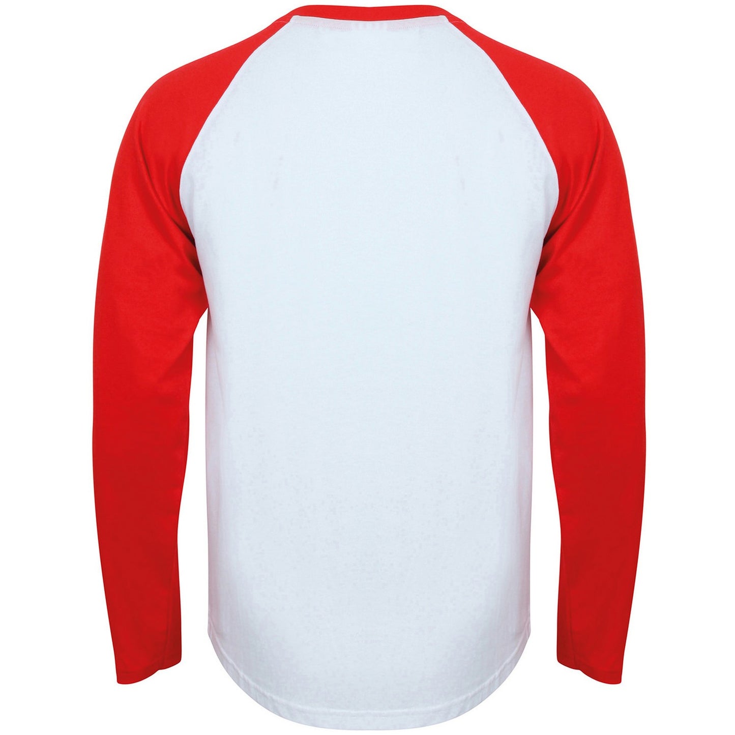 White-Oxford Navy - Lifestyle - Skinni Fit Mens Long-Sleeved Baseball T-Shirt