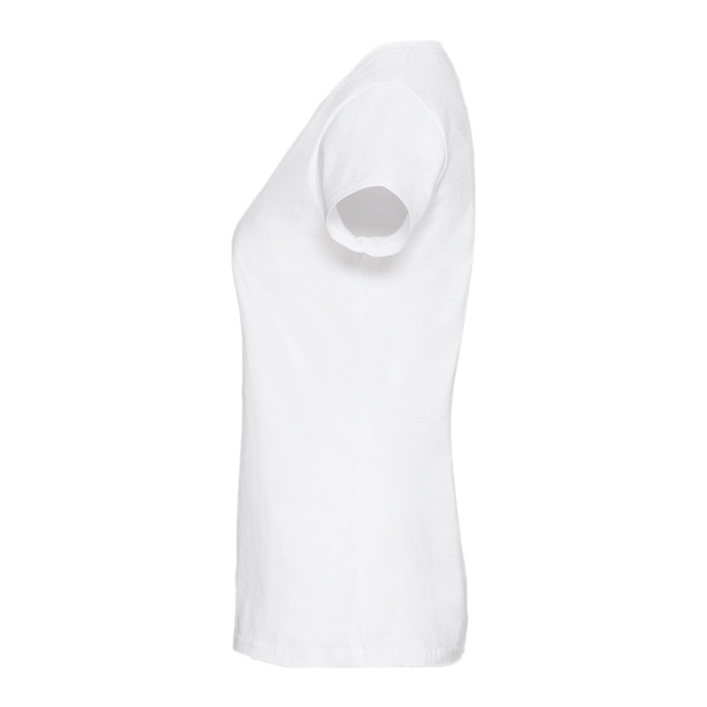 White - Lifestyle - Fruit of the Loom Womens-Ladies Premium Ringspun Cotton T-Shirt