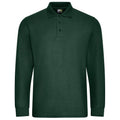 Bottle Green - Front - PRO RTX Mens Pro Pique Long-Sleeved Polo Shirt