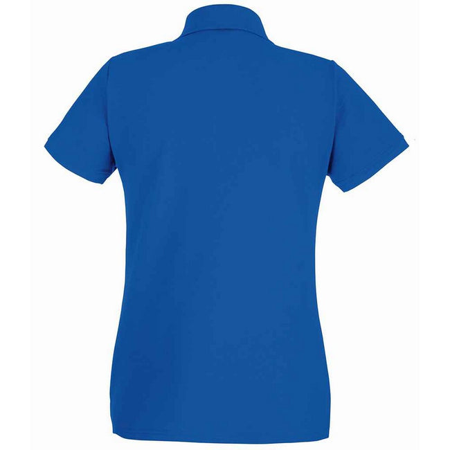 Royal Blue - Back - Fruit of the Loom Womens-Ladies Premium Cotton Pique Lady Fit Polo Shirt