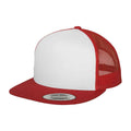 Red-White - Side - Flexfit Unisex Adult Contrast Trucker Cap