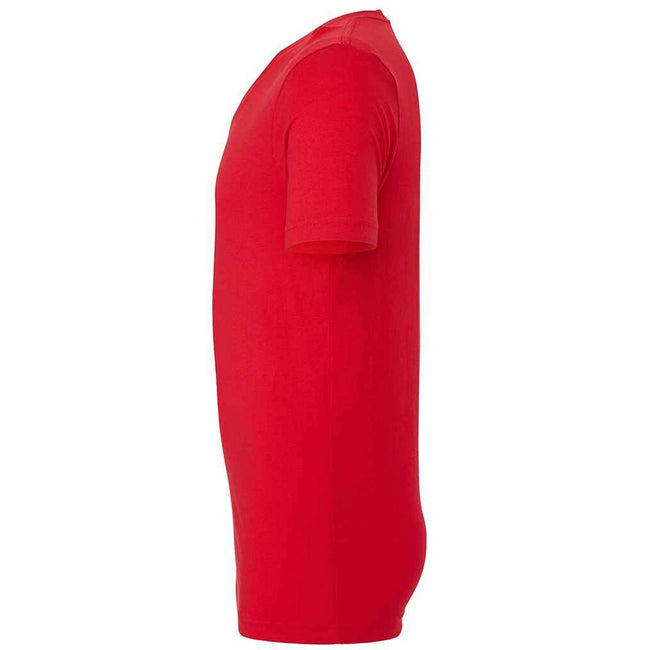 Red - Side - Bella + Canvas Unisex Adult Jersey V Neck T-Shirt
