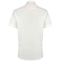 White - Back - Kustom Kit Mens Premium Oxford Tailored Short-Sleeved Shirt