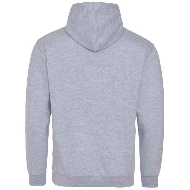 Heather Grey-Jet Black - Back - Awdis Womens-Ladies Varsity Hoodie