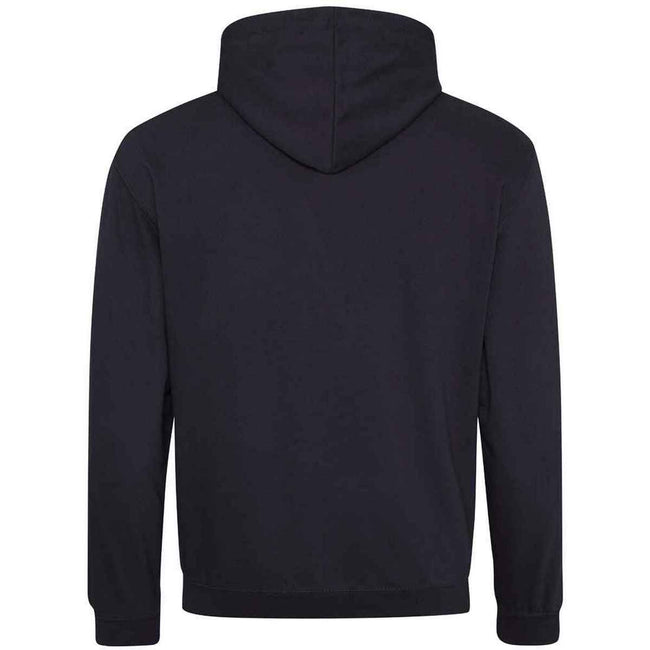 Jet Black-Hot Pink - Back - Awdis Womens-Ladies Varsity Hoodie