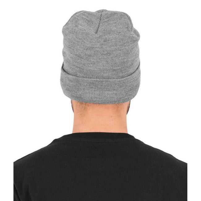 Heather Grey - Back - Flexfit Unisex Adult Heavyweight Beanie