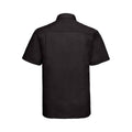 Black - Back - Russell Collection Mens Poplin Easy-Care Short-Sleeved Formal Shirt
