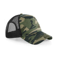 Jungle - Front - Beechfield Unisex Adult Camo Snapback Trucker Cap