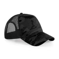 Midnight - Front - Beechfield Unisex Adult Camo Snapback Trucker Cap
