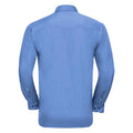 Corporate Blue - Back - Russell Collection Mens Poplin Easy-Care Long-Sleeved Formal Shirt
