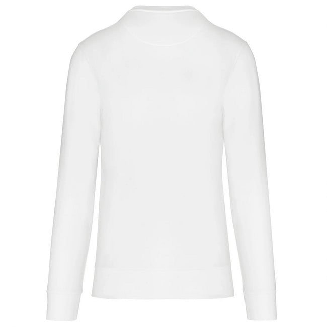 White - Back - Kariban Unisex Adult Eco Friendly Crew Neck Sweatshirt