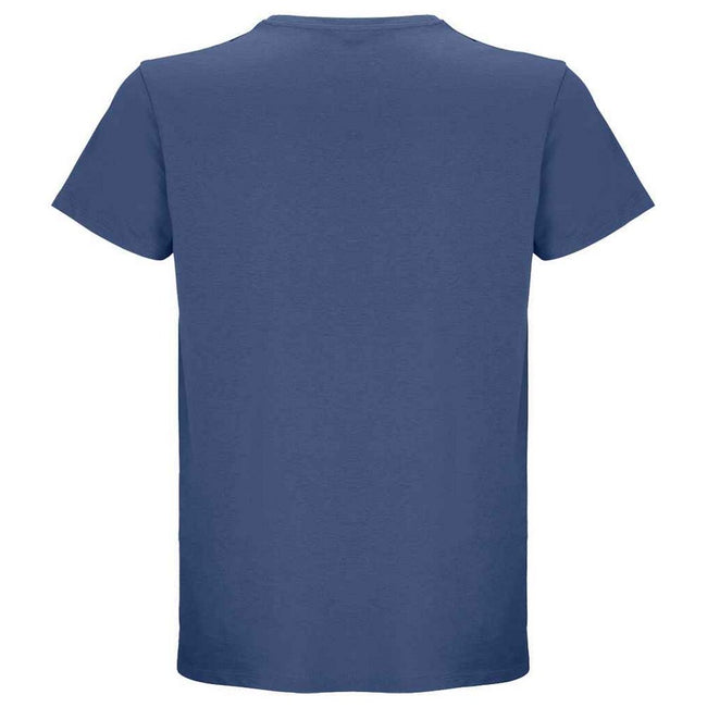 Denim - Back - SOLS Unisex Adult Crusader Recycled T-Shirt