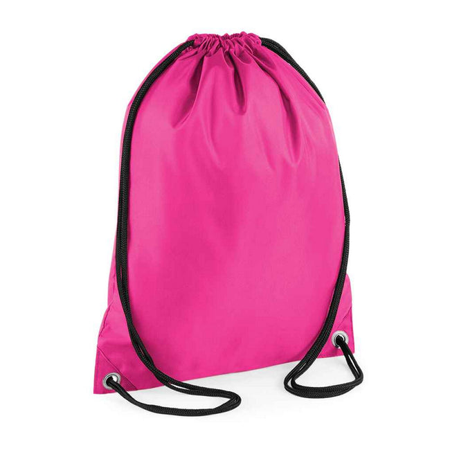Fuchsia - Front - Bagbase Budget Drawstring Bag