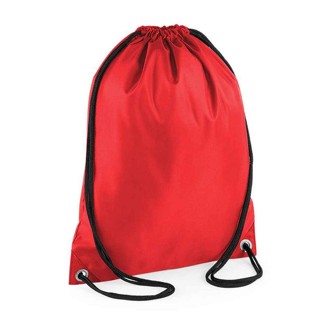 Red - Front - Bagbase Budget Drawstring Bag