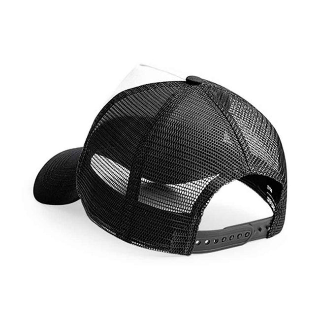 Black-White - Back - Beechfield Unisex Adult Snapback Trucker Cap