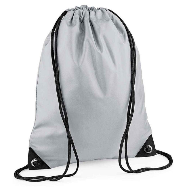 Light Grey - Front - Bagbase Premium Drawstring Bag