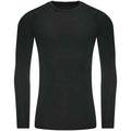 Jet Black - Front - AWDis Cool Mens Active Recycled Base Layer Top