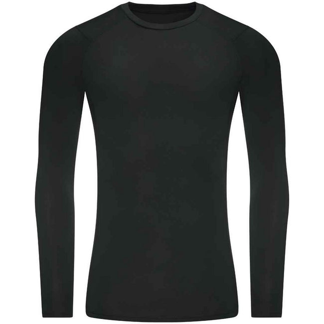 Jet Black - Front - AWDis Cool Mens Active Recycled Base Layer Top