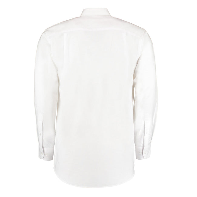 White - Back - Kustom Kit Mens Oxford Classic Long-Sleeved Shirt