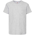Heather Grey - Front - Fruit of the Loom Childrens-Kids Original Cotton T-Shirt