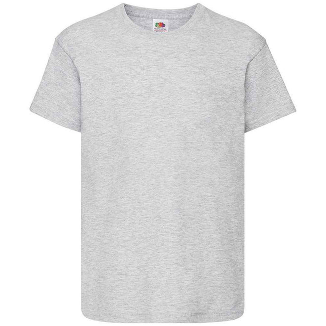 Heather Grey - Front - Fruit of the Loom Childrens-Kids Original Cotton T-Shirt