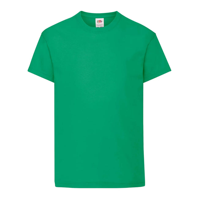 Kelly Green - Front - Fruit of the Loom Childrens-Kids Original Cotton T-Shirt
