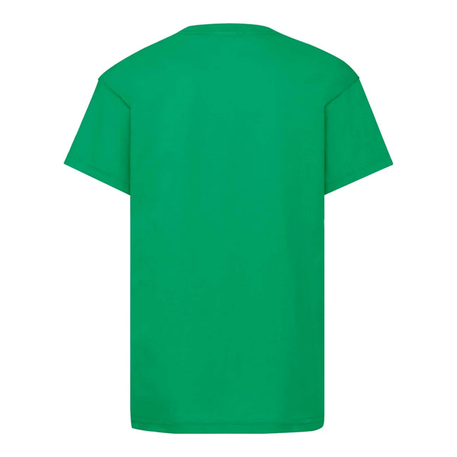 Kelly Green - Back - Fruit of the Loom Childrens-Kids Original Cotton T-Shirt