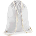 Light Grey - Front - Westford Mill Cotton Drawstring Bag