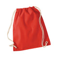 Bright Red - Front - Westford Mill Cotton Drawstring Bag