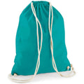 Emerald - Front - Westford Mill Cotton Drawstring Bag
