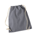 Graphite - Front - Westford Mill Cotton Drawstring Bag