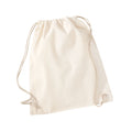 Natural - Front - Westford Mill Cotton Drawstring Bag