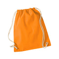 Orange - Front - Westford Mill Cotton Drawstring Bag