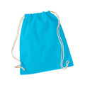 Surf Blue - Front - Westford Mill Cotton Drawstring Bag